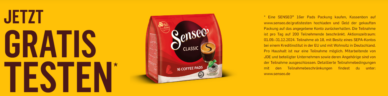 Senseo Pads Geld zurück Aktion